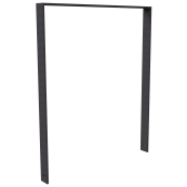 Lean-on hoop of flat bar steel | 80 x 12 mm | without cross bar | total width: 1000 mm | hot-dip galvanized and coated DB 703